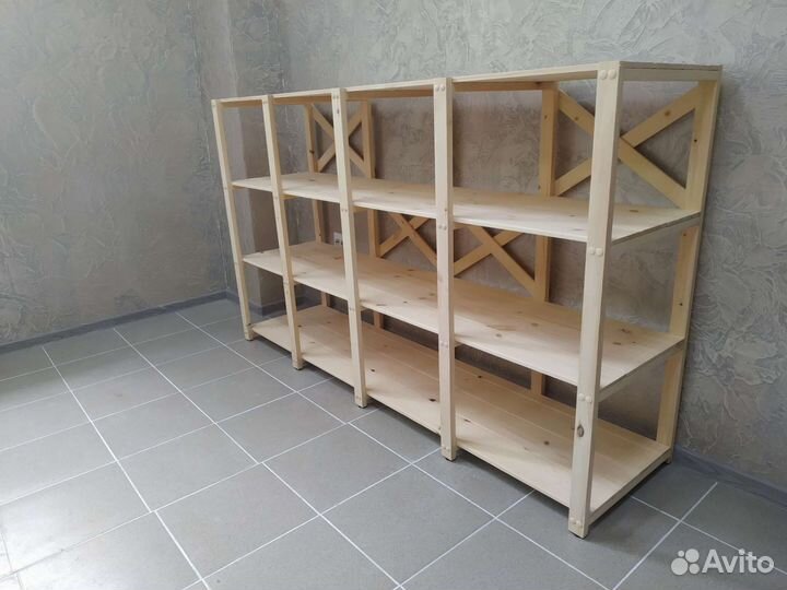 Полки стеллажи деревянные этажерки