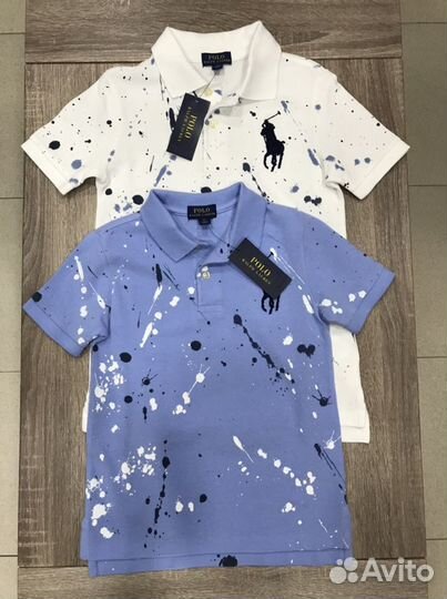 Батник в краске поло Ralph Lauren