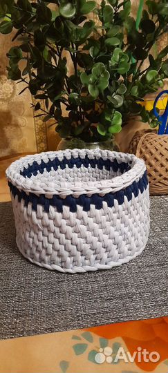 Корзина ручной работы, плетеная для хранения