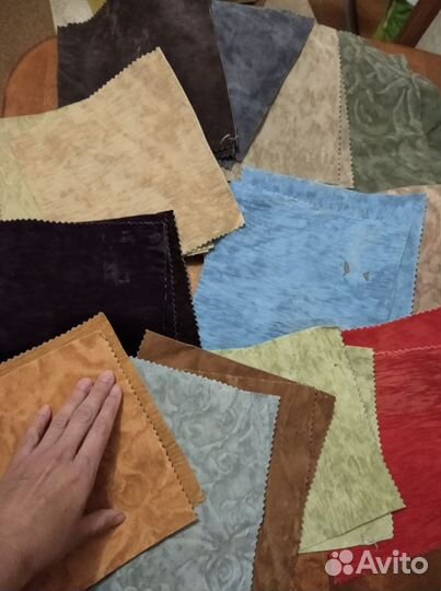 Ткань в кусках для рукоделия, велюр
