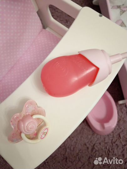 Кроватка, стульчик для кормления, бэби Анабель