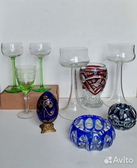 Фужеры старинные. Уран. Egermann. Nachtmann