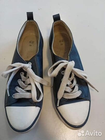 Кожаные кеды H&M,р39
