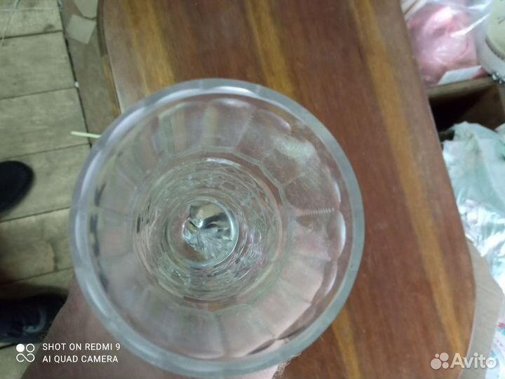 Бокал хрусталь, в виде рога