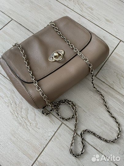 Сумка натуральная кожа бежевая