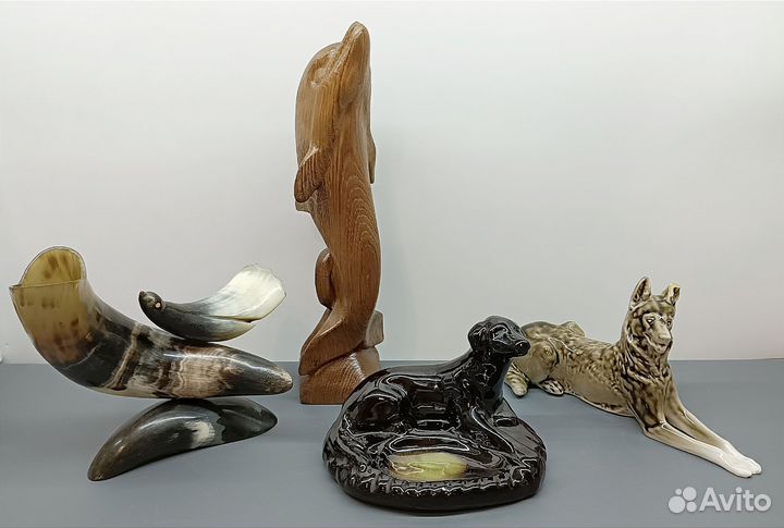 Статуэтки фарфор, дерево, керамика, рог