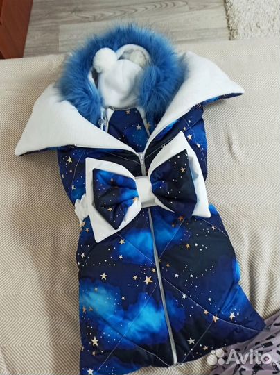 Зимний конверт для новорожденных