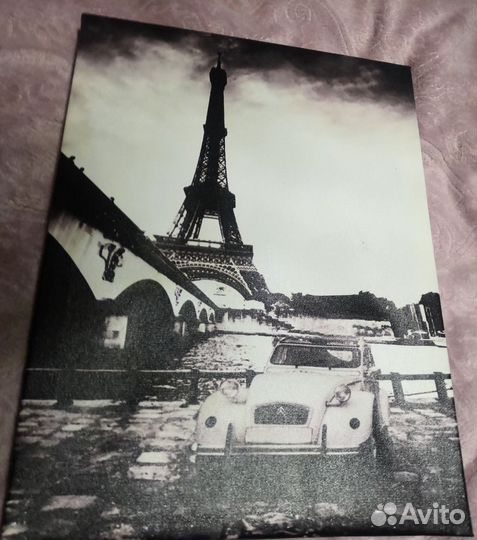 Набор 3 Фото на холсте / подрамнике Париж