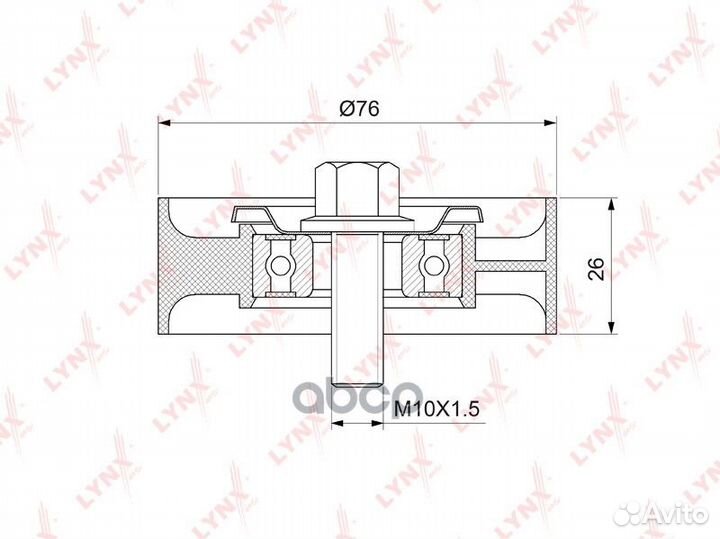 Ролик натяжного механизма / приводной hyundai E
