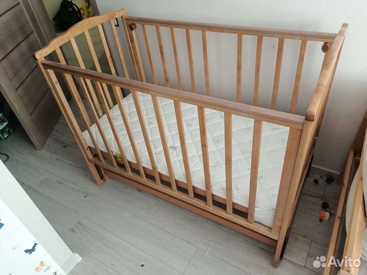 Кроватка детская Кристина С-619 с матрасом