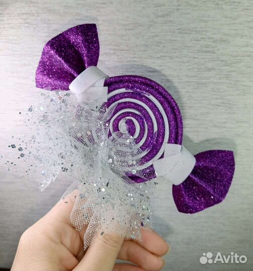 Ободок бантик куколки, конфетка