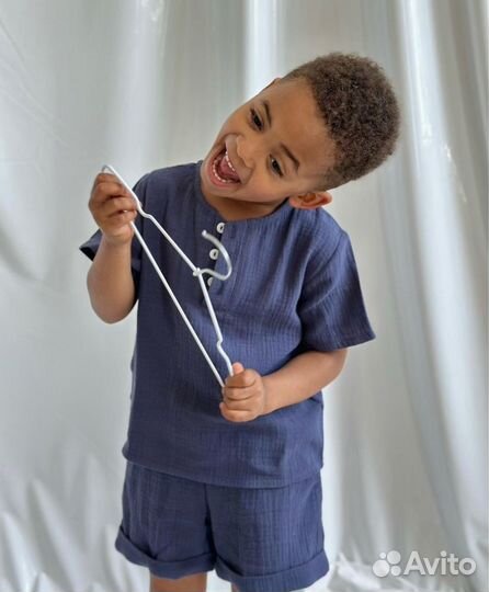 Муслиновый костюм для мальчика 98