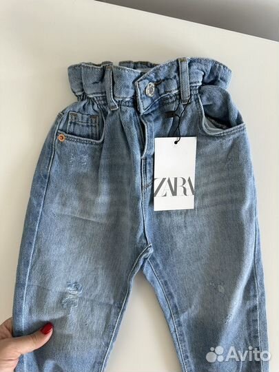 Джинсы Zara на резинке 92-104