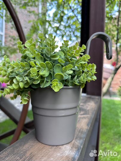 Кашпо настенное подвесное ведро пластик