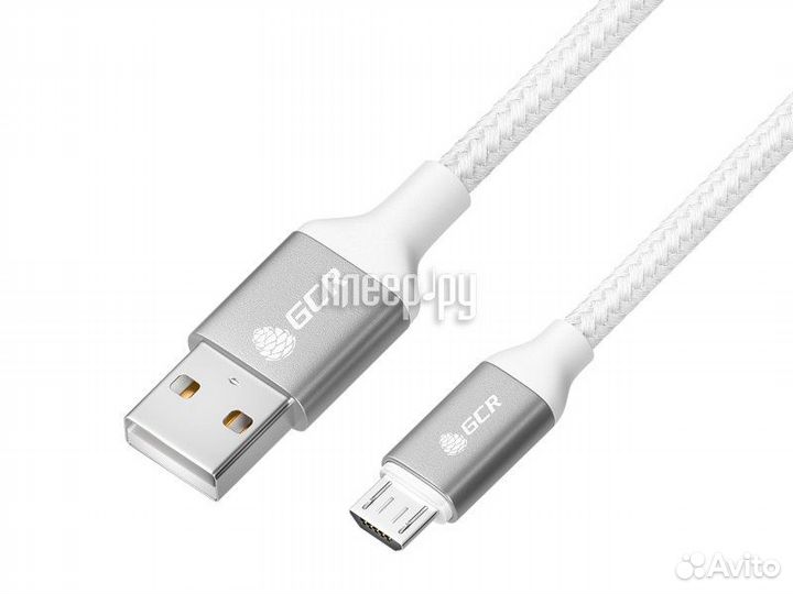 GCR QC USB - microusb 0.5m Silver-White GCR-52462