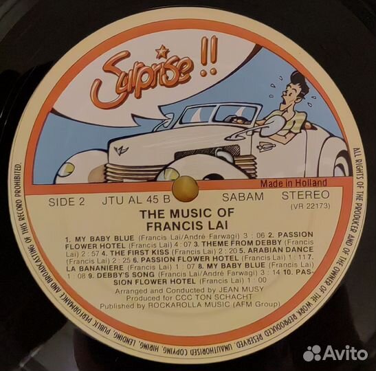 Пластинка Francis Lai The Music Of Francis Lai