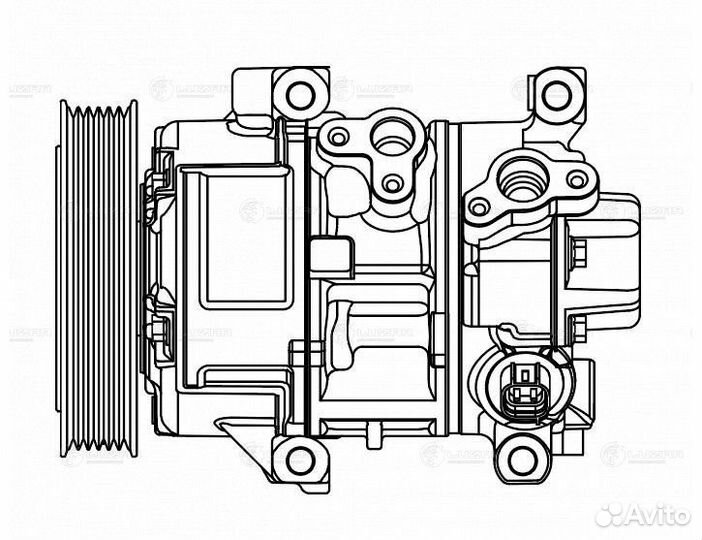 Компрессор кондиционера Тойота Авенсис 03- 1.6i/1