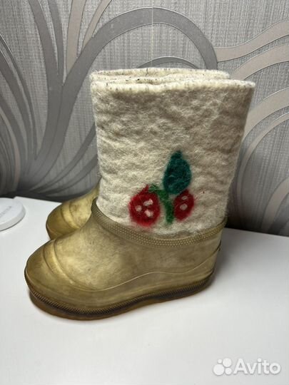 Валенки с галошами детские