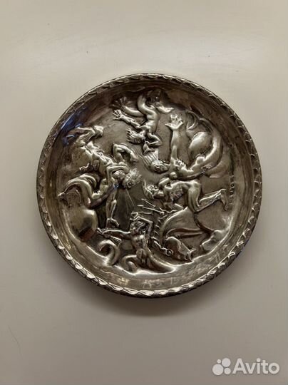 Пепельница (мелочница) из серебра