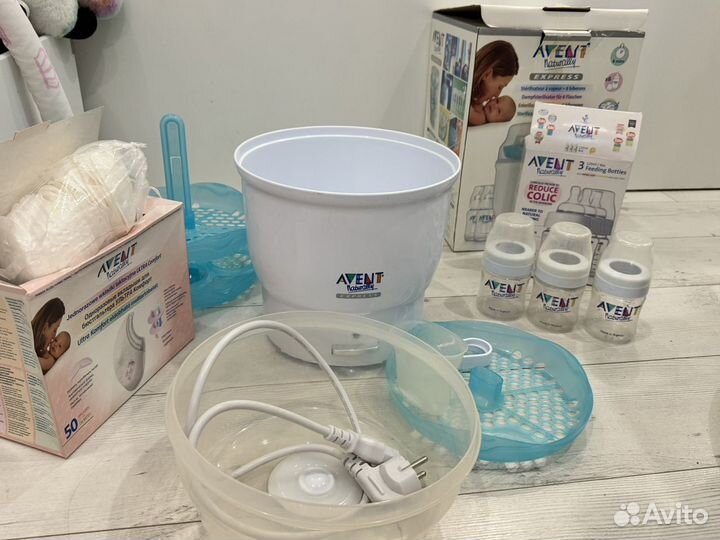 Стерилизатор avent + бутылочки + накладки