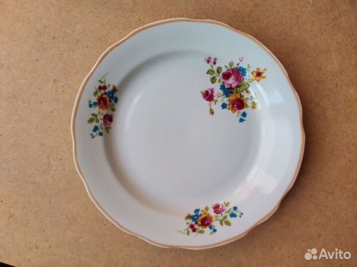 Советский фарфор новые тарелки Дулево, зик