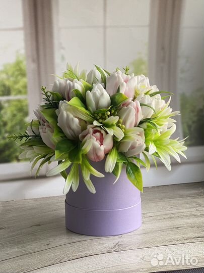 Букет тюльпанов из мыла (27 тюльпанов)