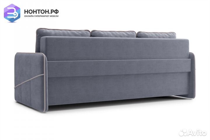 Диван еврокнижка Энерджи 3-х местный темно-серый
