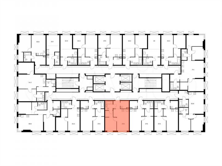 1-к. квартира, 37,6 м², 11/30 эт.