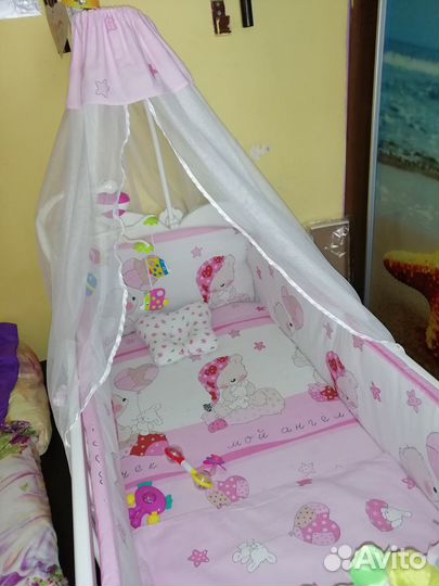 Комплект постельного белья в детскую кроватку