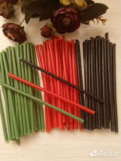 Свечи восковые цветные