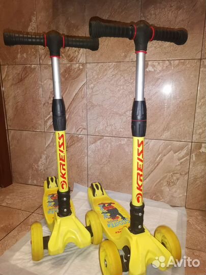Самокат kreiss детский трехколесный бу