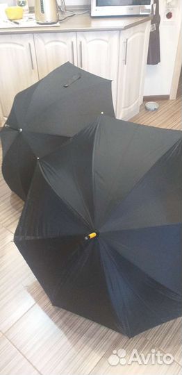 Зонт трость мужской черный женский
