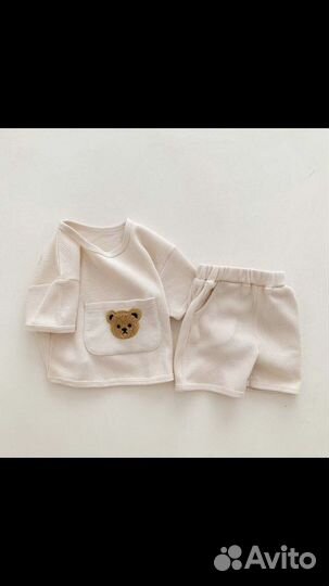 Детский вафельный летний костюм