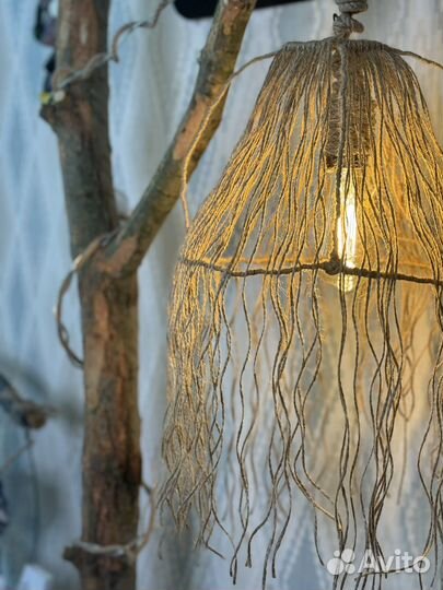 Торшер Деревянный Лофт