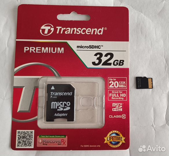 Карта памяти Transcend Premium microsdhc 32 гб TS3
