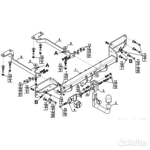 Фаркоп Range Rover Sport II (L494) 2013-2017