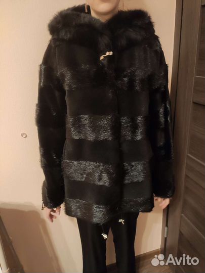 Новая шуба/полушубок из нутрии р. 46