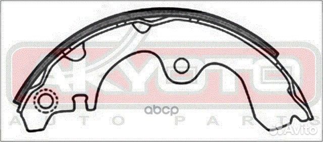 Колодки тормозные барабанные задние AKS-2321 AK