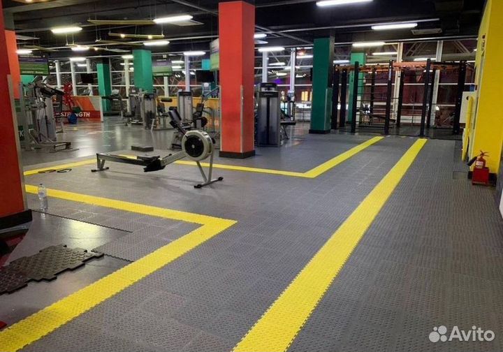 Модульная плитка пвх в фитнес зал