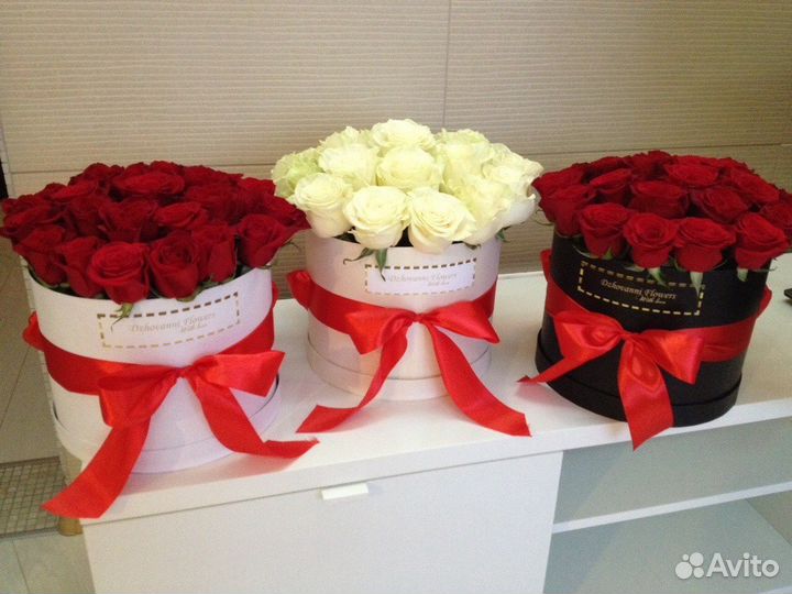 Цветы в шляпной коробке Пермь Доставка