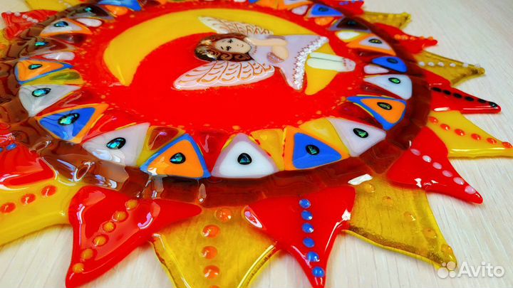 Панно настенное из стекла 