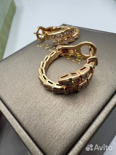 Bvlgari serpenti viper vgold серьги