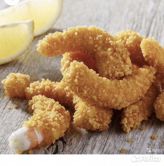 Креветки в панировке,нагетсы,треска,креветки
