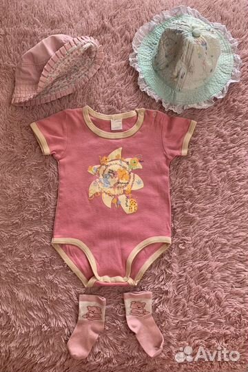 Вещи пакетом на девочку 3-9 месяцев