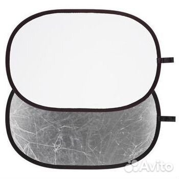 Лайт диск отражатель 90х120см 2в1 белый серебро