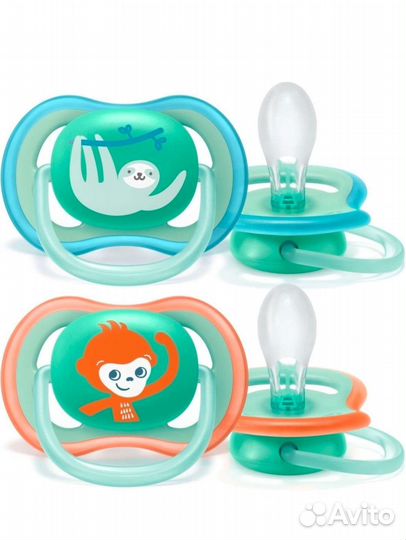 Соски пустышки avent ортодонтические (2шт)