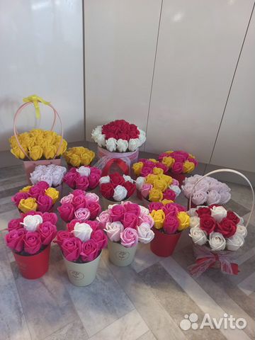 Букет из мыльных роз