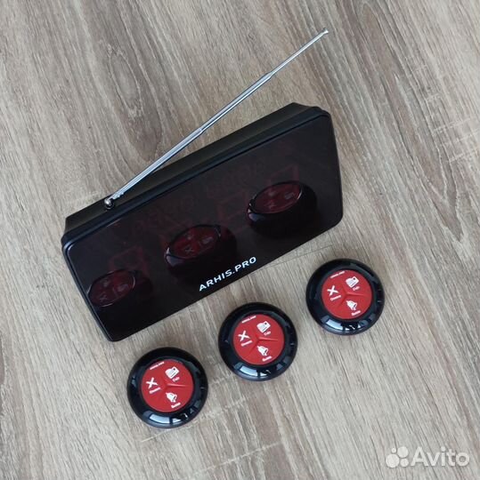 Кнопка вызова официанта Счет, Вызов, Отмена, табло