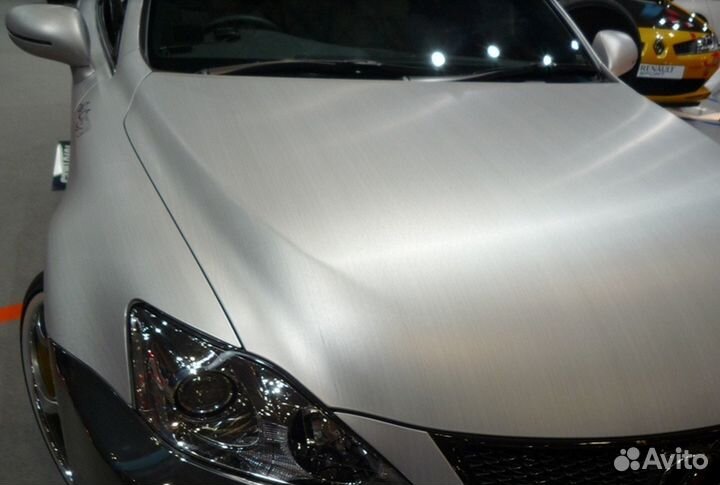 Автовинил шлифованный алюминий серебро