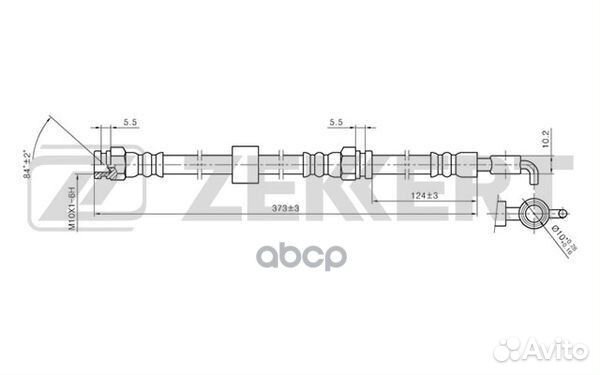 Шланг тормозной передний Mazda 323 V 98- 323 V